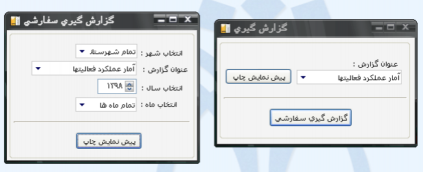 صفحه گزارش گیری